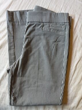 Women's Gray and White Striped Pants